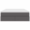 vidaXL Postel s &uacute;ložn&yacute;m prostorem a matrac&iacute; Siv&aacute; 140 x 190 cm