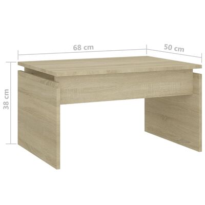 vidaXL Konferenčný stolík dub sonoma 68x50x38 cm drevotrieska