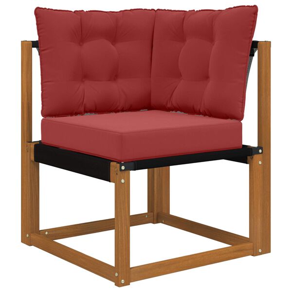 vidaXL Vank&uacute;&scaron; na vonkaj&scaron;iu pohovku 3 pcs v&iacute;novo červen&aacute; Polyester