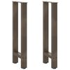 vidaXL Nohy konzolov&eacute;ho stol&iacute;ka, pr&iacute;rodn&aacute; oceľ, 2 ks, 38 x (72-73) cm, oceľ