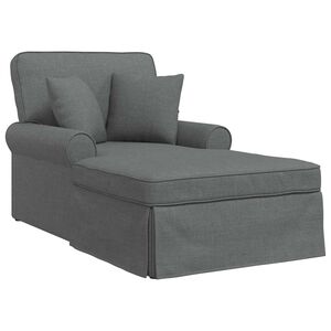 vidaXL Pufa s sukňou 3 ks Tmavo &scaron;ed&aacute; l&aacute;tka 91 x 157 x 91 cm