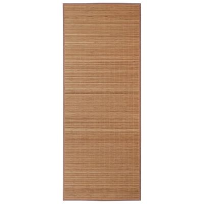 Obdĺžnikový hnedý bambusový koberec 150x200 cm