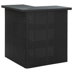 vidaXL Rohov&yacute; barov&yacute; stol&iacute;k čierny 100x50x105 cm polyratanov&yacute;