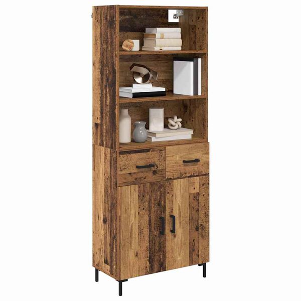 vidaXL Highboard Star&eacute; drevo 69,5 x 34 x 180 cm Kompozitn&eacute; drevo
