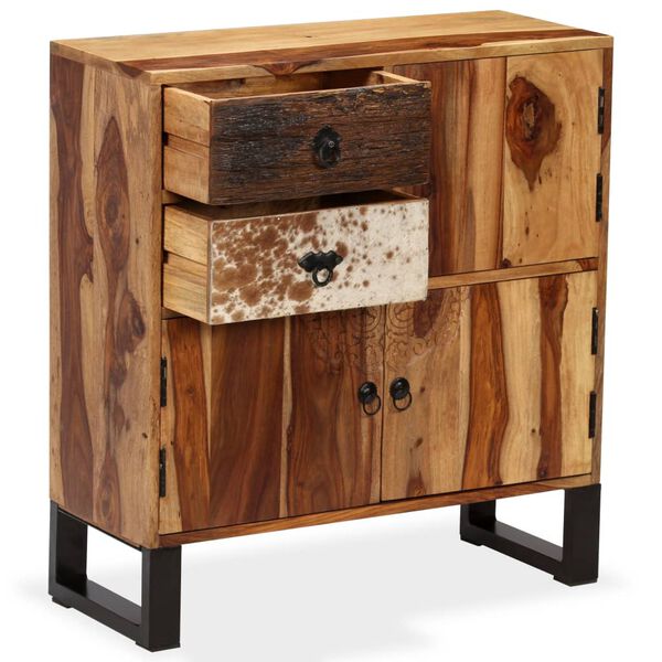 vidaXL Komoda, mas&iacute;vne sheesamov&eacute; drevo, 70x30x80 cm