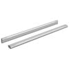 vidaXL Tyč do skrine 2 pcs Strieborn&aacute; 764 x 15 x 29 mm