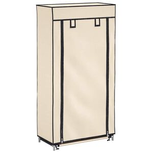 vidaXL Reg&aacute;l na top&aacute;nky s krytom, kr&eacute;mov&yacute; 58x28x106 cm, l&aacute;tka