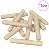 vidaXL Dreven&eacute; kol&iacute;ky 12 pcs Hned&aacute; &Oslash; 8 x 50 mm Dreven&yacute; mas&iacute;v