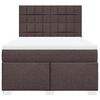 vidaXL Boxspring posteľ s matracom tmavohned&aacute; 140x190 cm l&aacute;tka