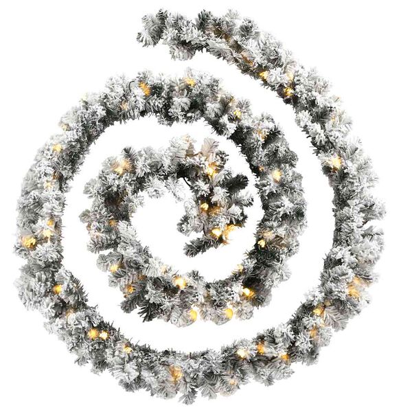 vidaXL Vianočná girlanda s LED svetlami zelená 5 m PVC