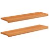 vidaXL Parapety 2 ks Svetlohned&aacute; 100 x 30 x 2 cm Mas&iacute;vne bukov&eacute; drevo