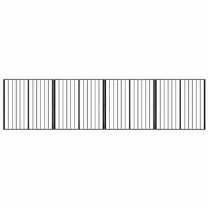 vidaXL Psia br&aacute;na 4 ks Čierna 100 x 100 cm Pozinkovan&aacute; oceľ