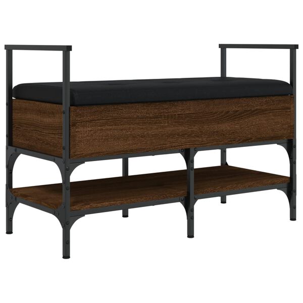 vidaXL Lavička na top&aacute;nky hned&yacute; dub 85,5x42x57,5 cm kompozitn&eacute; drevo