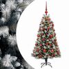 vidaXL Umel&yacute; kĺbov&yacute; vianočn&yacute; stromček s vianočn&yacute;mi guľami 120 cm