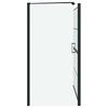vidaXL Sprchov&aacute; clona do k&uacute;peľne Čierna a priehľadn&aacute; 116 x 68 x 128 cm