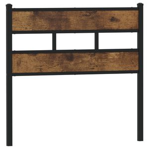 vidaXL N&aacute;hradn&eacute; čelo postele, tmav&yacute; dub 75 cm, železo a kompozitn&eacute; drevo