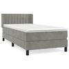 vidaXL Posteľn&yacute; r&aacute;m boxsping s matracom bledosiv&yacute; 90x190 cm zamat