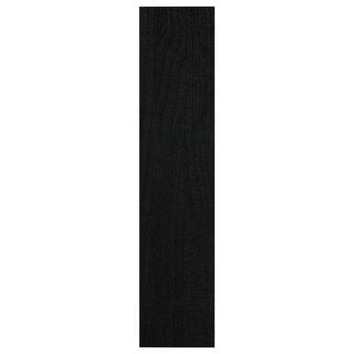 vidaXL Knižnica/deliaca stena čierna 100x30x135,5 cm masívna borovica