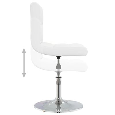 vidaXL Otočná jedálenská stolička biela umelá koža