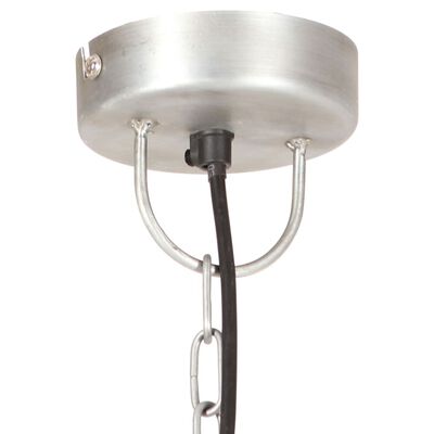 vidaXL Závesná lampa 25 W, strieborná, okrúhla 48 cm E27