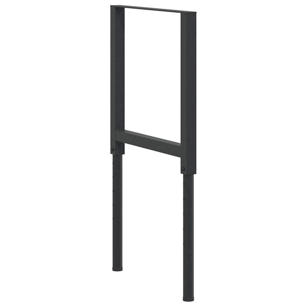 vidaXL R&aacute;my na pracovn&eacute; stoly 2 ks kovov&eacute; 55x(69x95,5) cm čierne