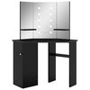 vidaXL Rohov&yacute; toaletn&yacute; stol&iacute;k s LED čierny 111x54x141,5 cm
