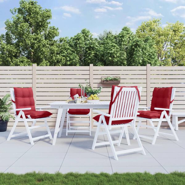 vidaXL Podložky na stoličky n&iacute;zke operadlo 4 ks v&iacute;nov&eacute; oxfordsk&aacute; l&aacute;tka