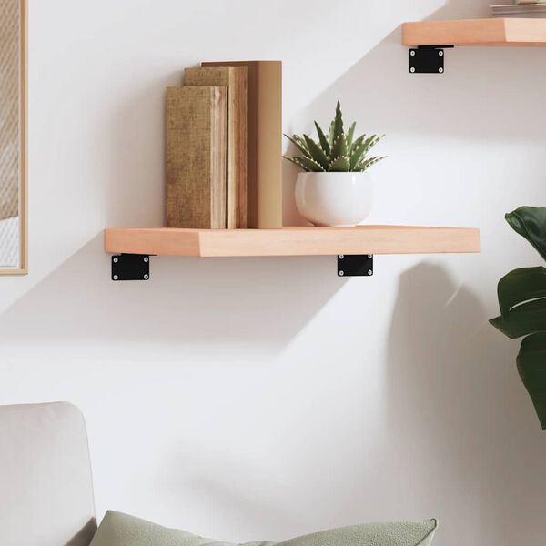 vidaXL Nástenná polica 40x30x(2-4) cm neošetrený dubový masív