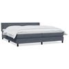 vidaXL Posteľn&yacute; r&aacute;m boxspring s matracom tmavosiv&yacute; 180x210 cm zamat