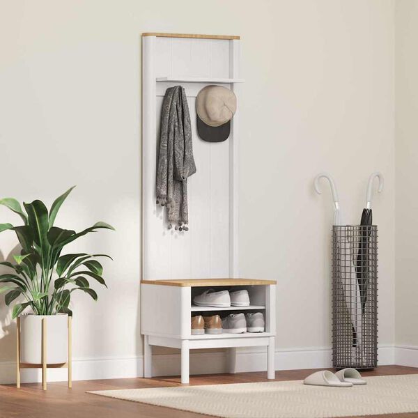 vidaXL Skriňa do predsiene s poličkou FLORO Biela 50 x 40 x 158 cm
