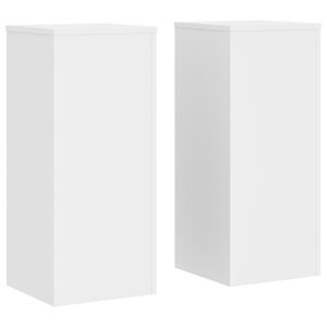 vidaXL Stojany na rastliny 2 ks biele 30x30x70 cm kompozitn&eacute; drevo
