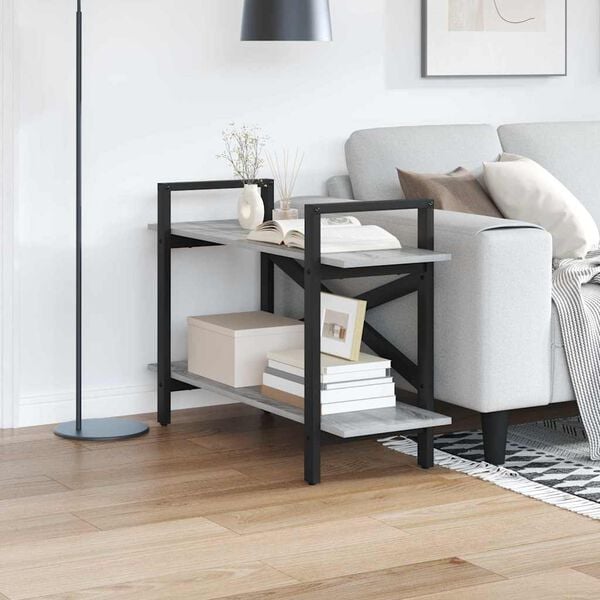 vidaXL Reg&aacute;l na knihy Siv&yacute; Sonoma 100 x 33,5 x 64 cm Kompozitn&eacute; drevo