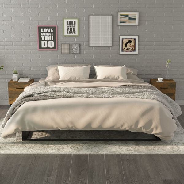 vidaXL Nočné stolíky 2 ks dymový dub 40x35x47,5 cm