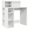 vidaXL St&ocirc;l s poličkou Biela 90 x 48 x 101,5 cm Kompozitn&eacute; drevo