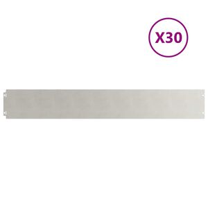 vidaXL Obruby tr&aacute;vnika 30 ks 15x103 cm Nerez