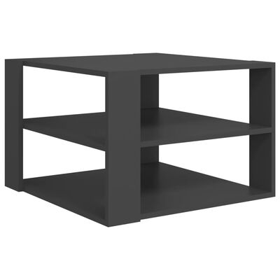 vidaXL Konferenčný stolík sivý 60x60x40 cm drevotrieska