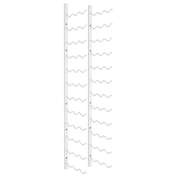 vidaXL N&aacute;stenn&yacute; stojan na v&iacute;no na 36 flia&scaron; biely železn&yacute;