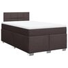 vidaXL Boxspring posteľ s matracom tmavohned&aacute; 120x190 cm l&aacute;tka