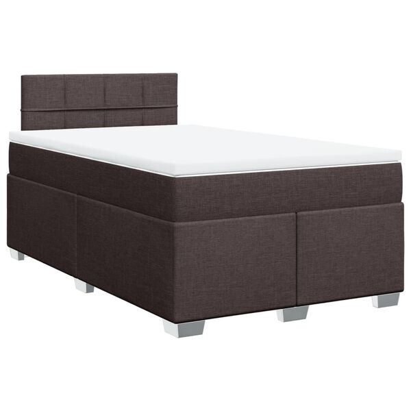 vidaXL Boxspring posteľ s matracom tmavohned&aacute; 120x190 cm l&aacute;tka