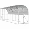 vidaXL Kurn&iacute;k proti stene Strieborn&aacute; 600 x 150 x 215 cm