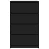vidaXL Komoda, čierna 60x35x98,5 cm, kompozitné drevo