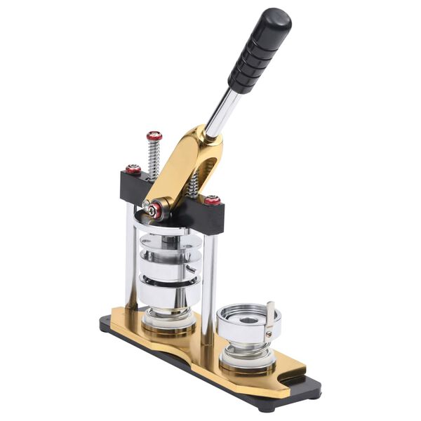 vidaXL Stroj na výrobu odznakov s 500 ks dielov 25 mm otočná raznica