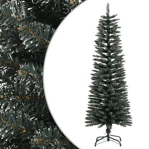 vidaXL Umel&yacute; &uacute;zky vianočn&yacute; stromček so stojanom, zelen&yacute; 120 cm, PVC