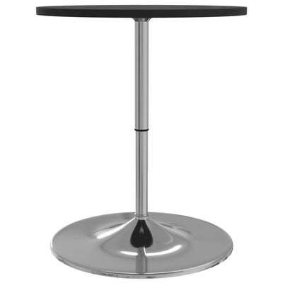 vidaXL Barový stôl čierny 60x60x90 cm kompozitné drevo a chrómov. oceľ
