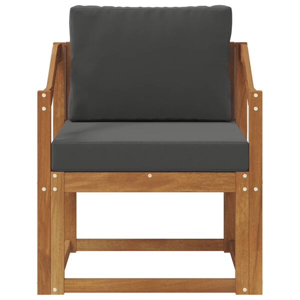 vidaXL Vonkaj&scaron;ia pohovka Mas&iacute;vne ak&aacute;ciov&eacute; drevo a polyester Pr&iacute;rodn&aacute;