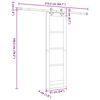 vidaXL Posuvné dvere Prírodná 61 x 198,5 cm