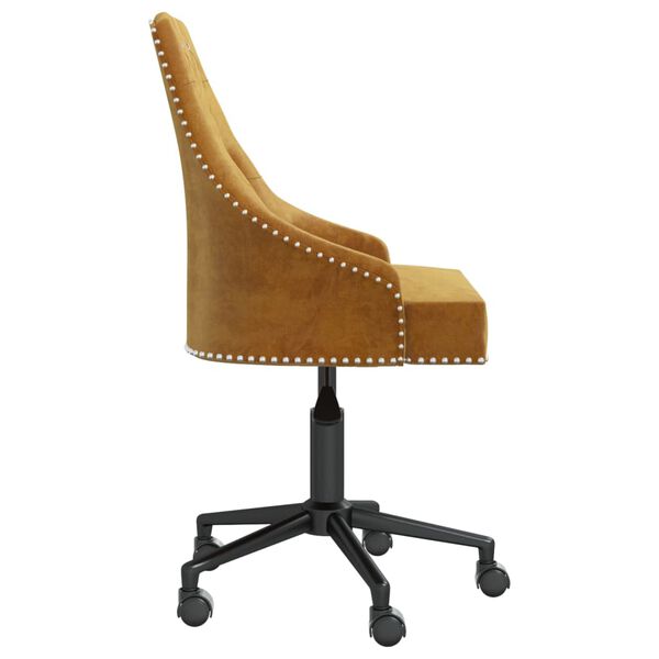 vidaXL Otočn&aacute; jed&aacute;lensk&aacute; stolička hned&aacute; zamatov&aacute;