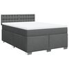 vidaXL Boxspring posteľ s matracom tmavosiv&aacute; 140x200 cm l&aacute;tka