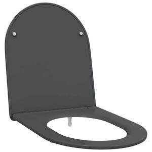 vidaXL WC sedadlo Antracitov&aacute; 47 x 36 x 3,4 cm Duroplast
