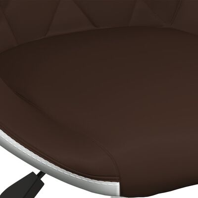 vidaXL Barová stolička hnedá a biela umelá koža